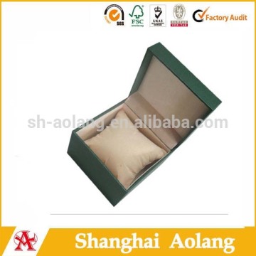 Stylish green cardboard watch box