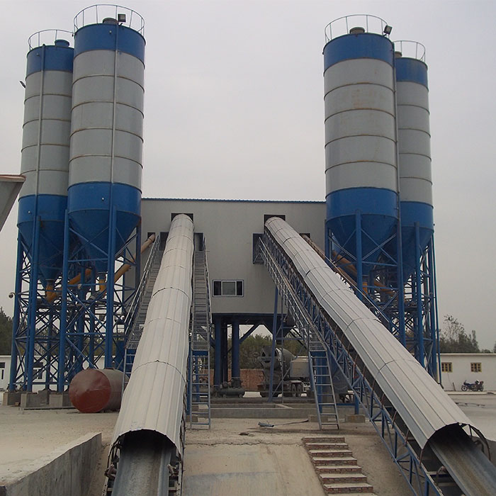 Stationary type 180m3h concrete batching plant for sale