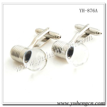 YH-876A Novelty Funny Shining Glass Light Bulb Cufflinks