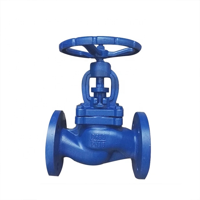 DIN3356 Cast Iron Straight Bellows Globe Valve with Handwheel Operator