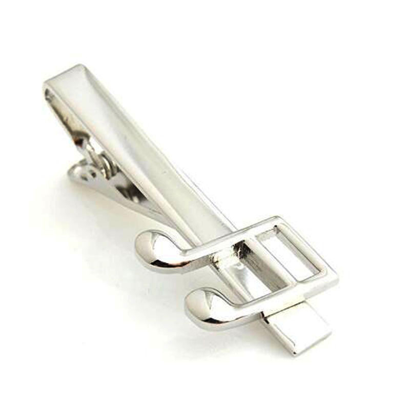 Silver Music Symbol Tie Clip