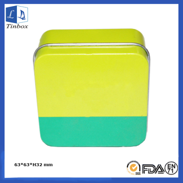 Square Metal Ashtray With Lid