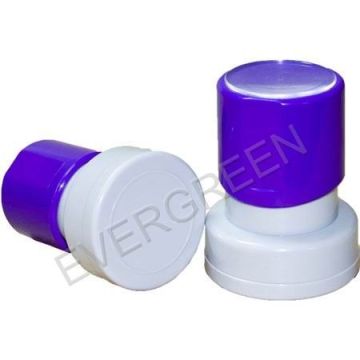 Dual Foam Round Pre Inked Rubber Stamps, Notary Stamp, Monogram Stamps With Blue Handle
