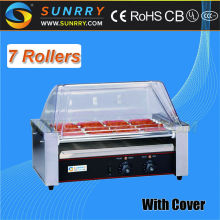 Electric hot dog roller grill with 7 rollers and cover automatic hot dog roller dog machine (SUNRRY SY-HD7)