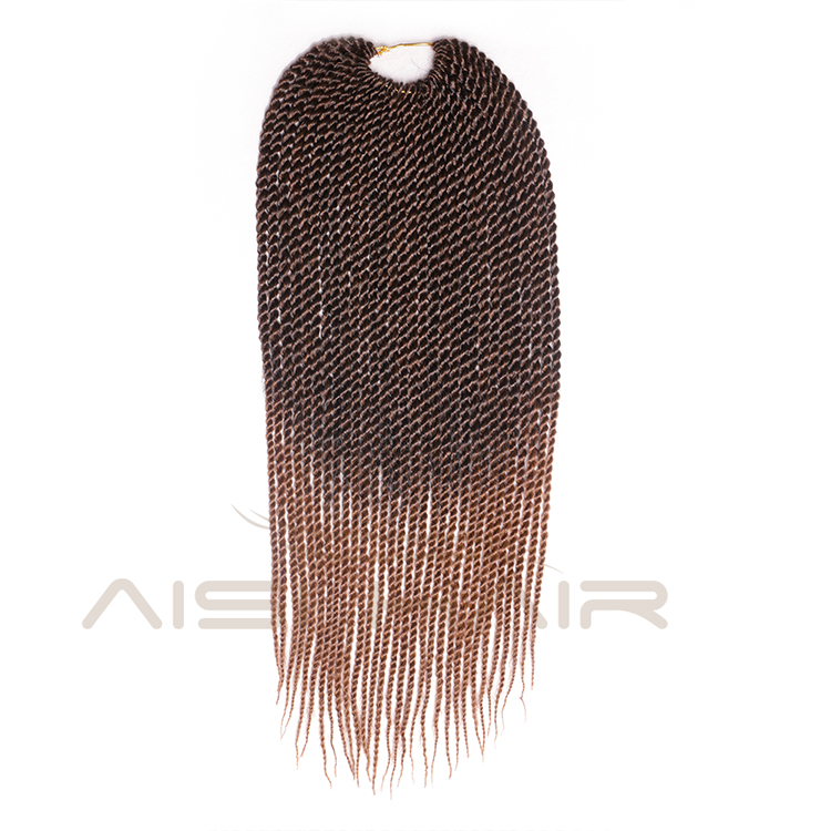Aisi Hair Senegalese Twist Crochet Hair Ombre Brown Grey Purple Bug Synthetic Braiding Hair Extensions for Women