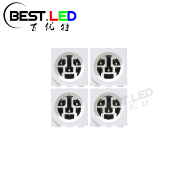 Зеленый 5050 SMD светодиодный 3-чип PLCC-6 светодиод 520-530 нм