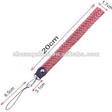 New diy faux genuine weave leather cell phone strap