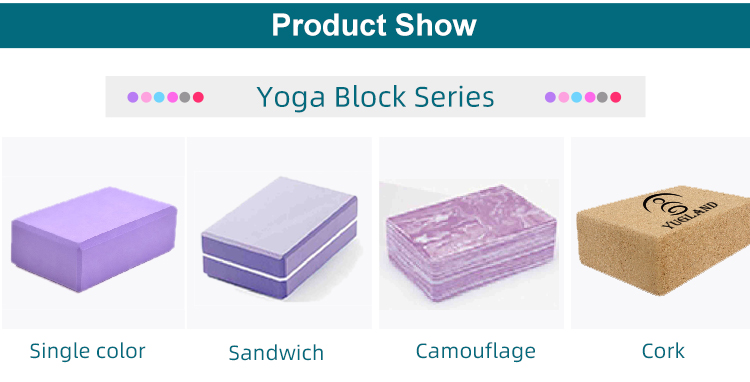 yugland 100% cotton oem logo design yoga block and yoga matt with carrying strap string