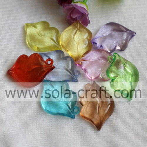 10*30*45mm Assorted Color Imitation Clear Acrylic Lip Drop For Phone Chain