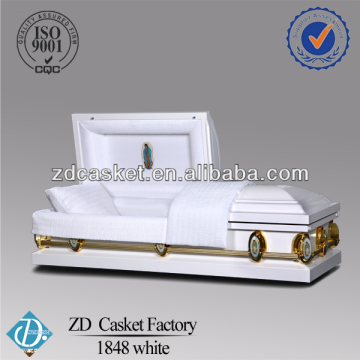 Quality 18 gauge white metal casket(1848 White)