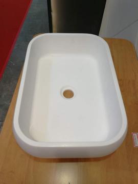 White Oval Countertop stone resin Wash Basins