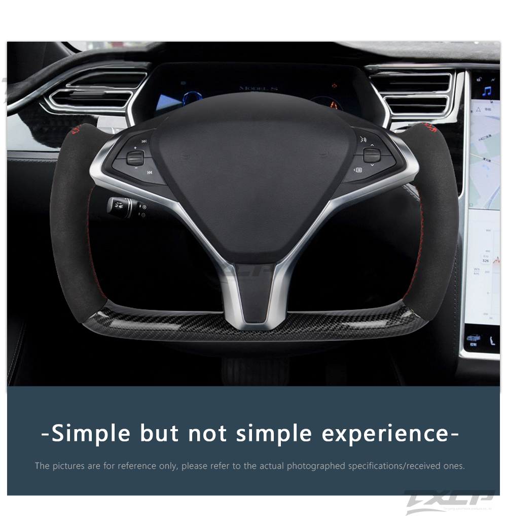 Carbon Fiber Yoke Steering Wheel Fit For Tesla Model S & X 2017-2019 ...