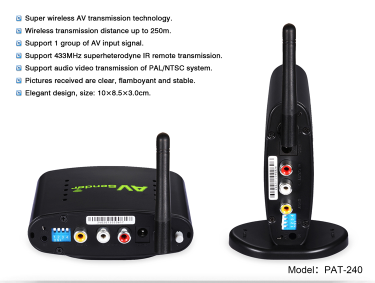 PAT240-B2EN-750R-2.4G AV Sender PAT240-B2EN-750R-2.4G AV Sender