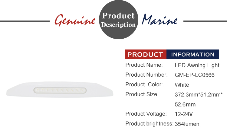 Genuine Marine RV Caravan Outdoor Waterproof 12V LED Marine Awning Lights