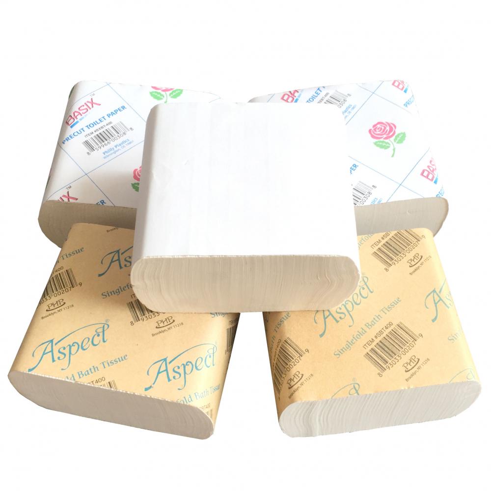 2ply Singlefold Precut Toilet Paper