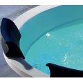Vasca da bagno indipendente rotonda con funzione di ammollo in acrilico