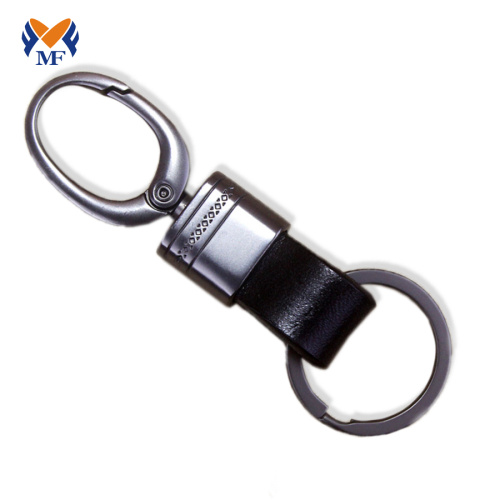 Genuine Leather Hook Keychain Ring For Men