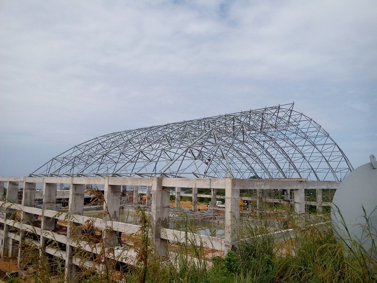 Steel Long Span Space Frame Roof Above Ground Swimming Pool Structure