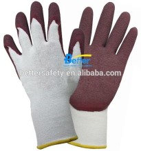 13 Guage Purple Bamboo Lined Coated Purple Latex Work Glove Popular