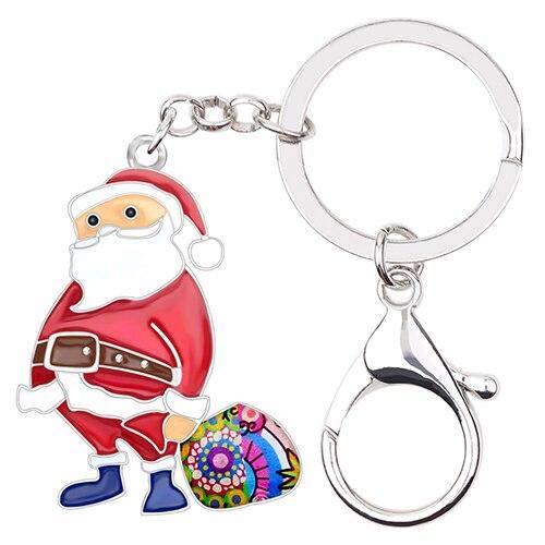 Santa Keyring Krismas Logam yang disesuaikan