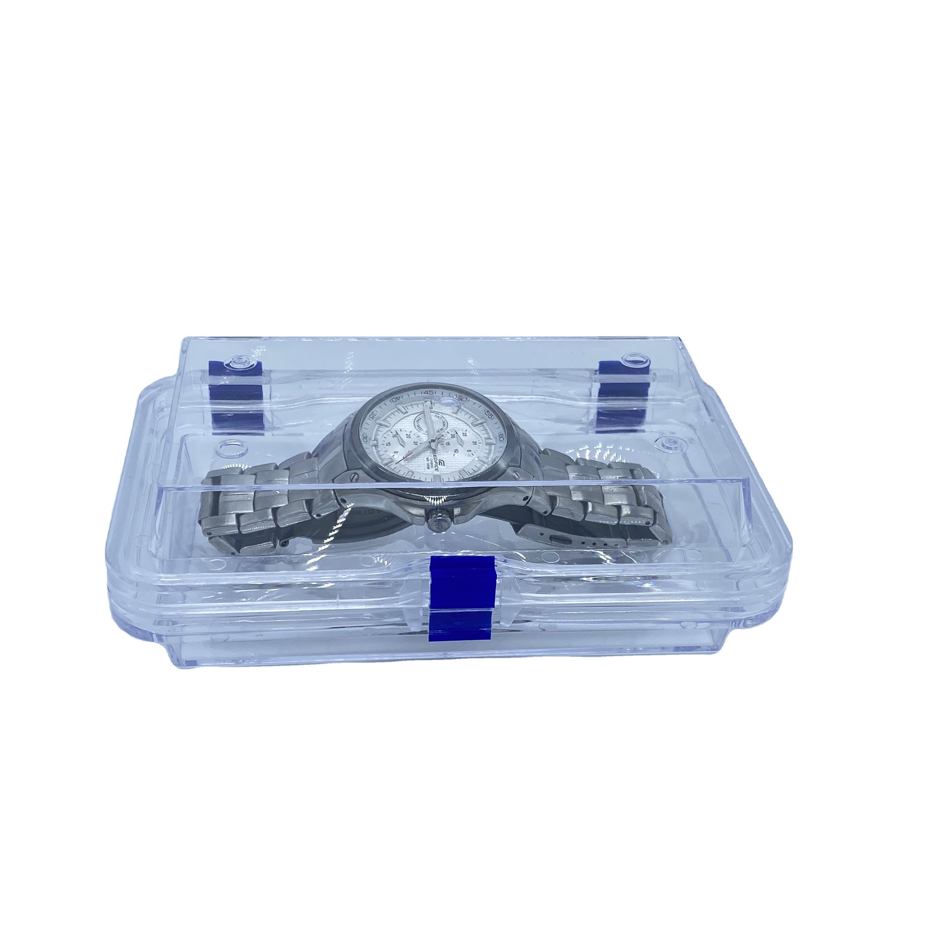Colorful 3D Packaging Cases Free Stand Plastic Floating Frame Membrane Film Display Gift Jewelry Box
