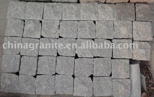 granite tumbled cube stone/cube paving