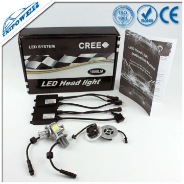 50W CREE chip 3600lumen H7 led head lamp