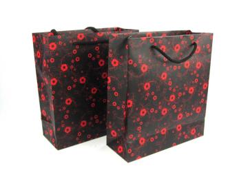 Advertising Paper Shopping Bag With Cotton Handle