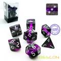 Bescon Mineral Rocks GEM VINES Polyedrische D &amp; D-Würfel 7er-Set, RPG-Rollenspiel-Würfel 7er-Set AMETHYST