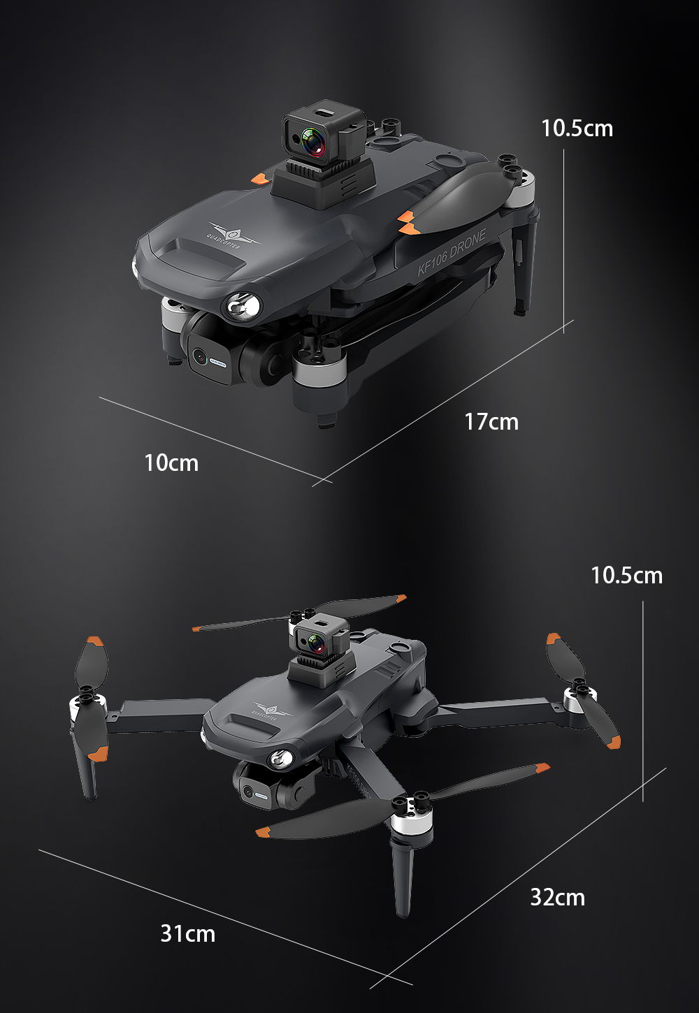 2022 New Drone KF106 MAX 6K HD Dual Camera With GPS Optical Flow Localization Remote Control Aerial Photography Folding Drones