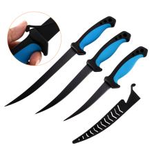 Non-stick Coating Fish Fillet Knife Set With Scabbard