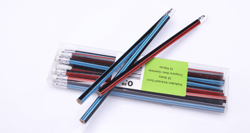 hexagonal lead hb pencils with eraser