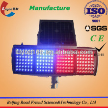 Movable solar traffic warning light with remote control