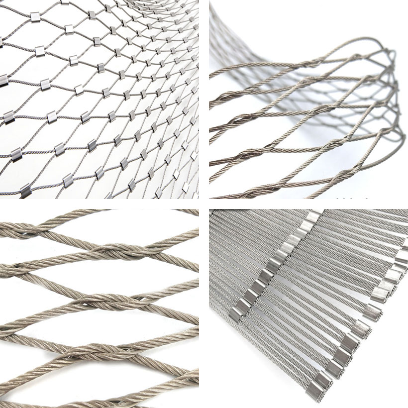 stainless steel Architectural Diamond rope zoo mesh