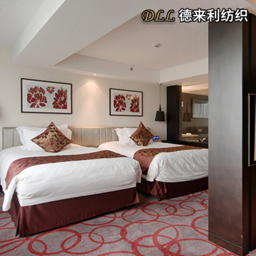 Burgundy & White Hotel Twin Bedding Set