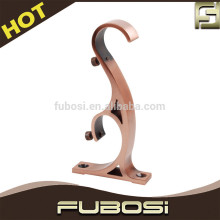 S shape decorative curve curtain rod wall bracket
