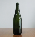 Botella de Champagne de vidrio de 750ml verde oscuro
