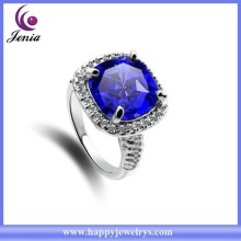 Alibaba express Big sapphire stone ring fashion latest gold ring designs ( YWR2014797-1)