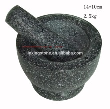 black granite mortar and pestle /kitchen stone granite mortar and pestle /veined granite mortar and pestle
