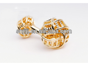 Men Suits Accessory Wedding Gift Double Ends Gold Cufflinks