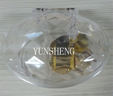 Clear Oval Music Box