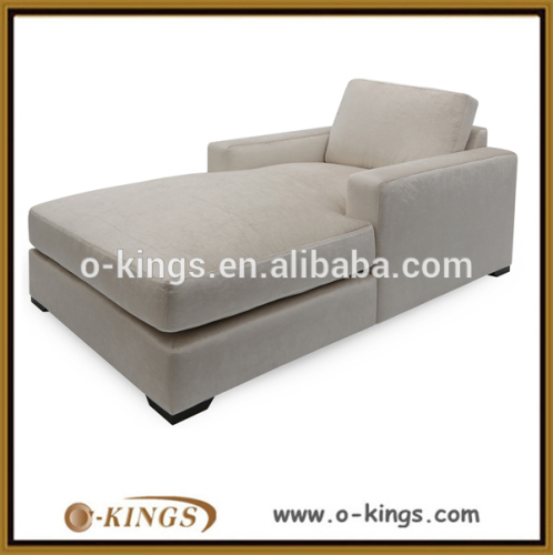 Modern fabric chaise lounge chair wood furniture