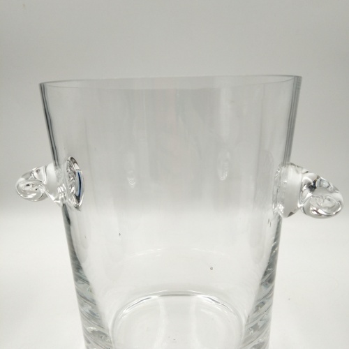 Clear glass ice bucket for wine or champagne