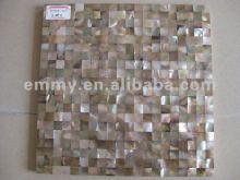 Natural square brown mother of pearl seashell mosaic wall tile