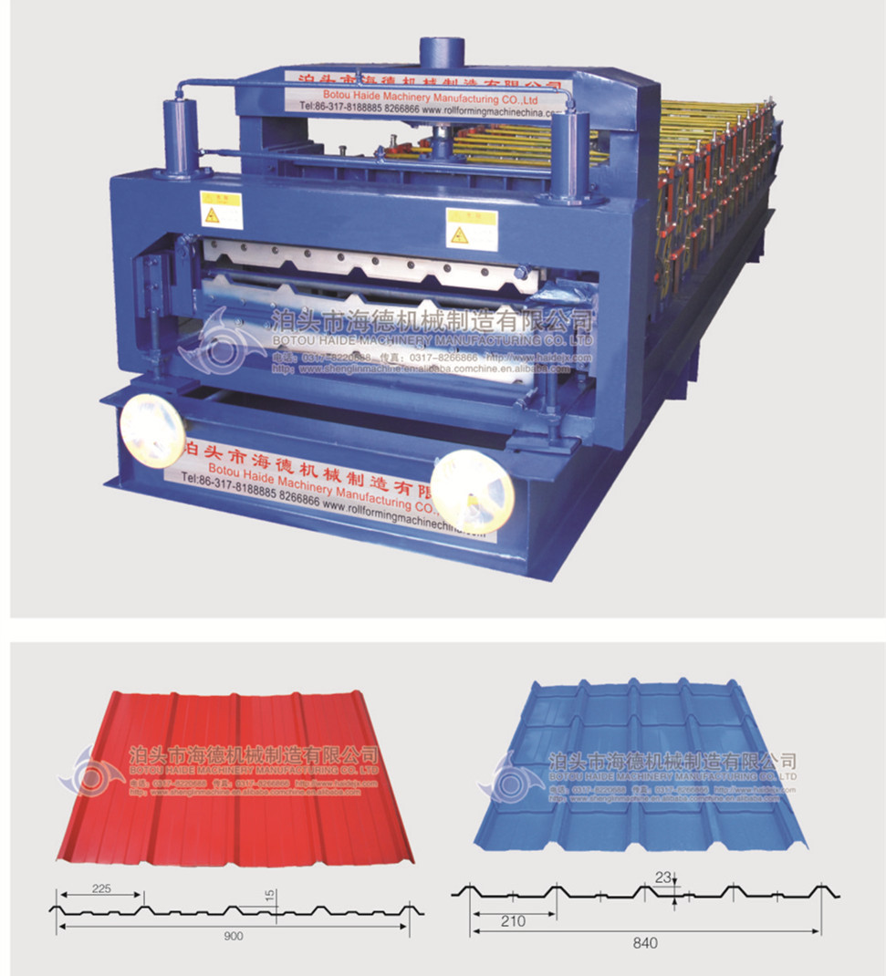 Price Double deck profile layer roof plate tile roll forming machine