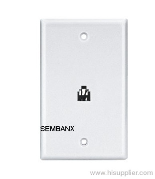Smooth Plate For 1 Telephone Jack?