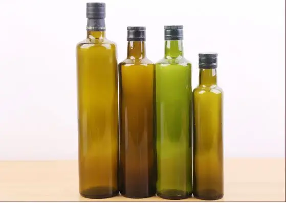 250ml 500ml 750ml Glass Olive Oil Packaging Bottle/Brown Glass Bottle/Dark Green Bottle