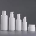 Cosmetic skincare white porcelain bottle custom cream bottle