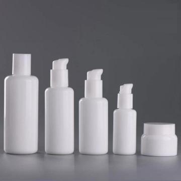 Cosmetic skincare white porcelain bottle custom cream bottle