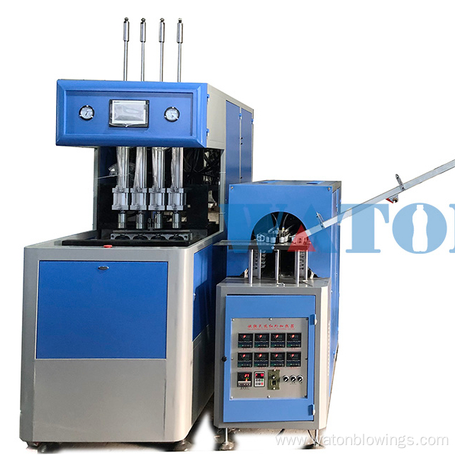 4 Cavity Semi Automatic Plastic Bottle Blowing Machine